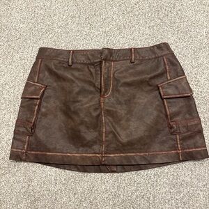 Princess Polly Leather Mini Skirt